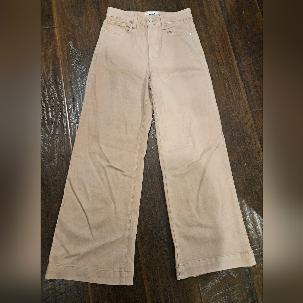 PAIGE Beige Wide-Leg Trousers - Picture 2 of 11